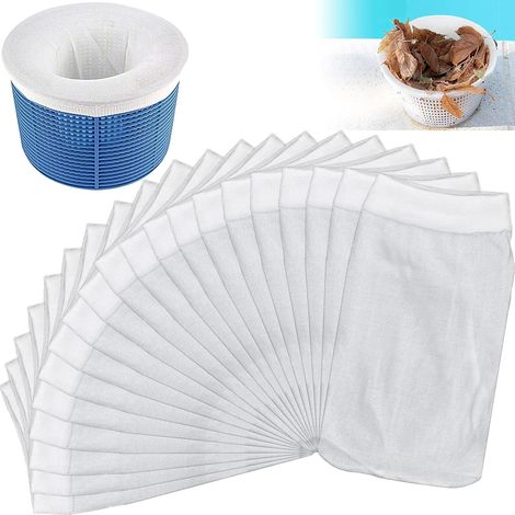 Packung Mit 20 Poolskimmerfiltern, Poolskimmersocken. Strapazierfähige, Elastische Poolskimmersocken Aus Nylon.