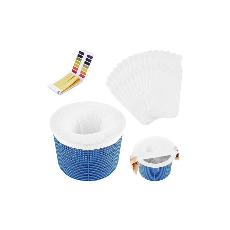 Zwei 20-cm-poolfilter, Filtersocken, Abfallabdeckung, Poolskimmer
