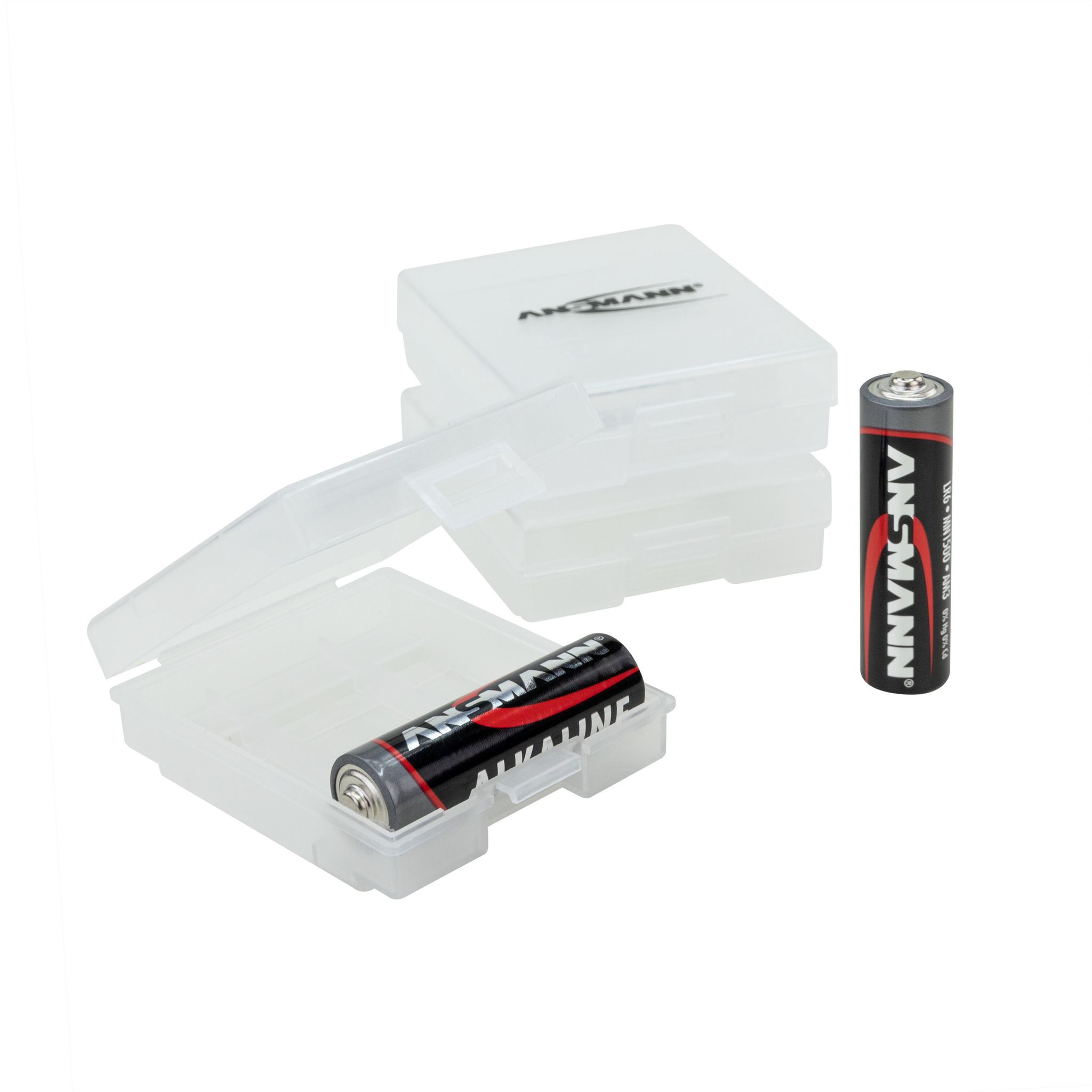 Ansmann - 3x Batteriebox Akku Box Für Bis Zu 4 Aaa & Aa Akkus & Batterien