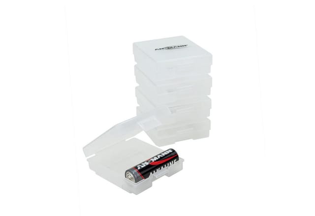 Ansmann - 5x Batteriebox Für Bis Zu 4 Aaa & Aa Akkus & Batterien - Akkubox