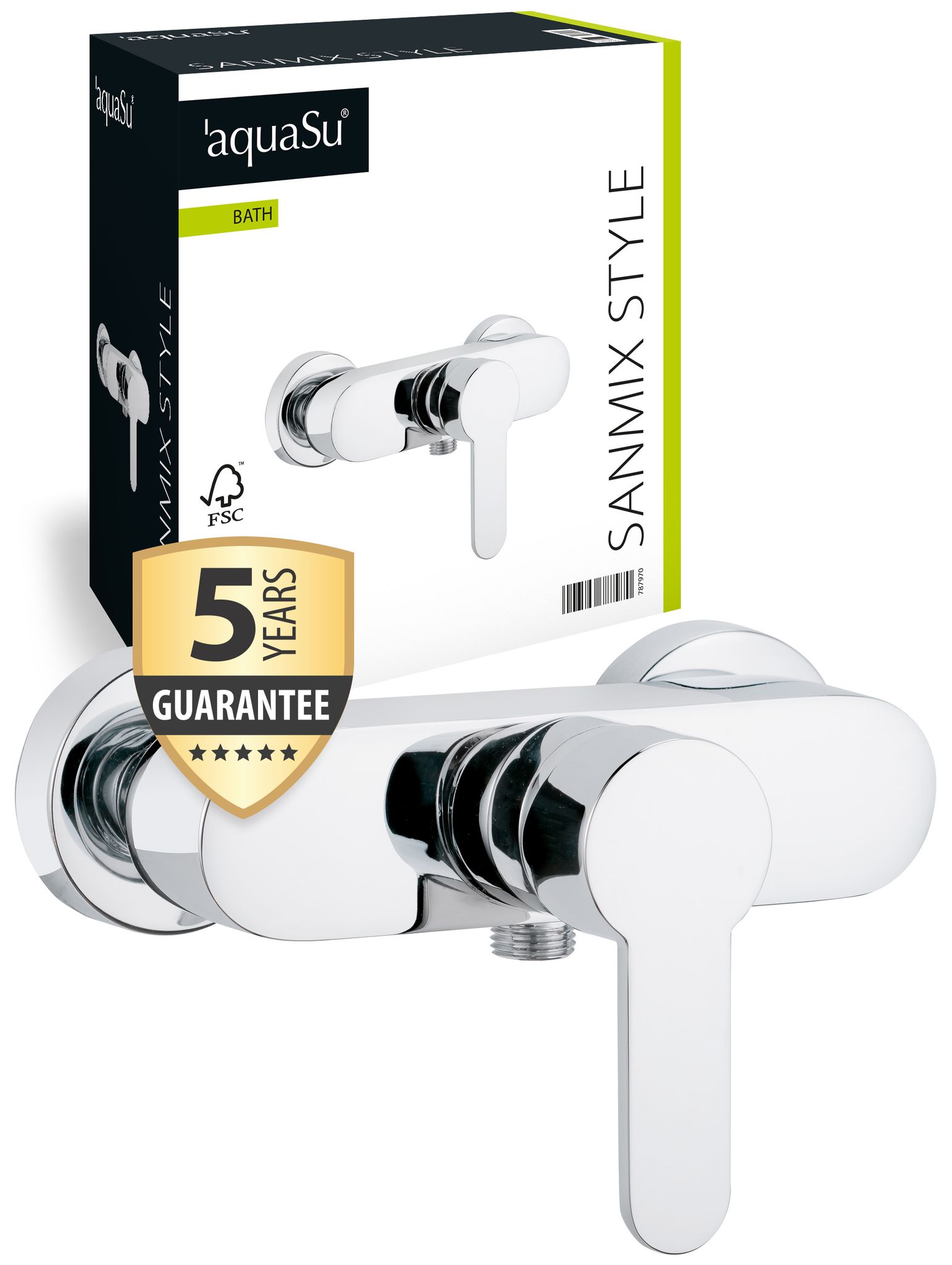 'aquasu® Einhandmischer Sanmix Style Für Brause Chrom Wasserhahn Einhebelmischer