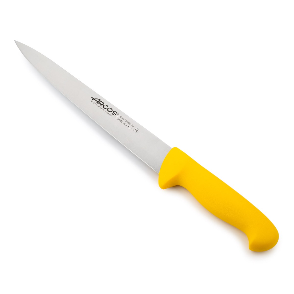 Filetiermesser Arcos Farbe - Prof 295500 In Nitrum Edelstahl Und Mango Ergonomisches Gelbes Polypropylen Und 25 Cm Klinge, Vitrine