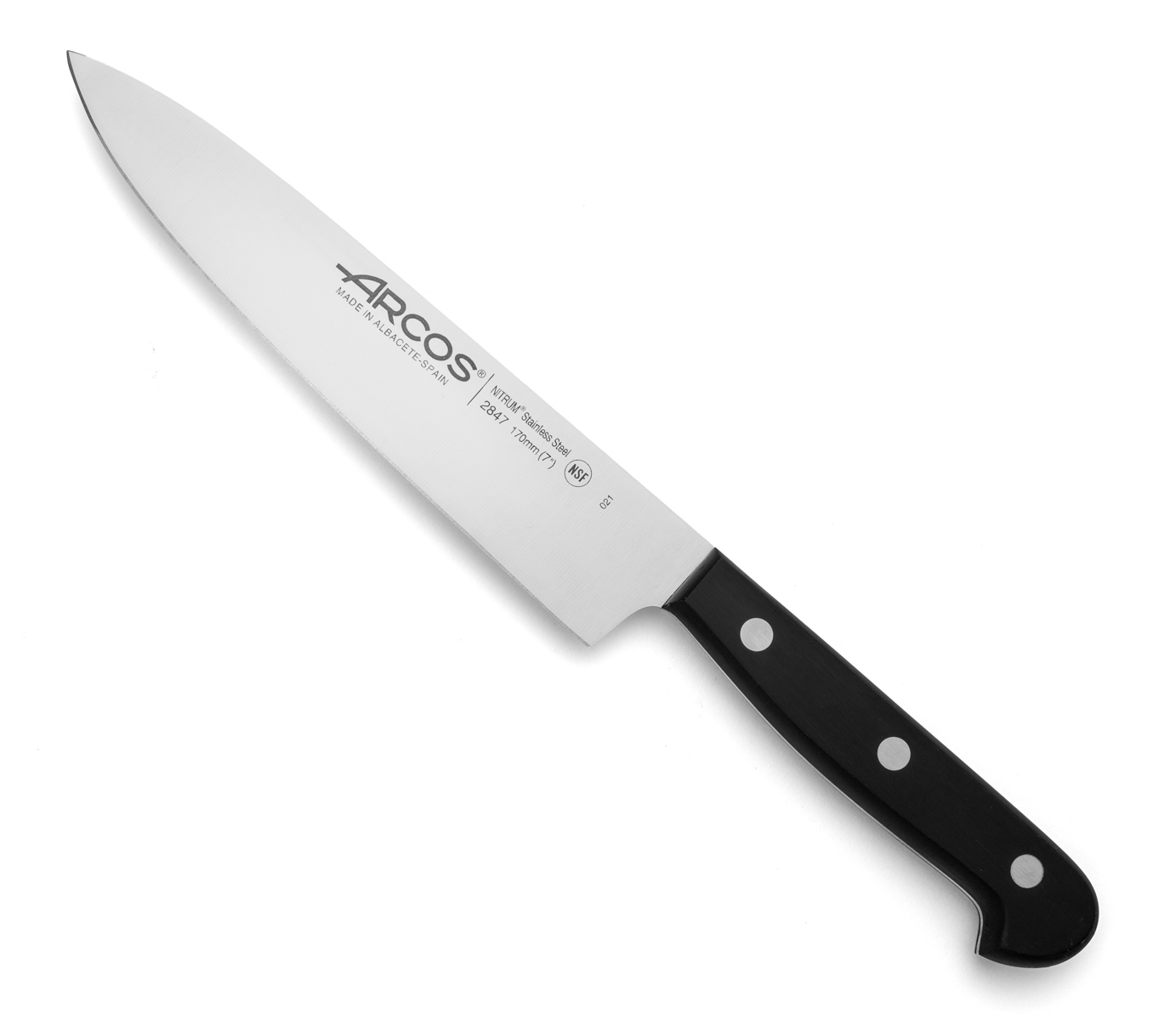Kochmesser Arcos Universal 284704 Aus Nitrumstahl, Mit Mango Aus Polyoxymethylen Und 17 Cm Klinge Im Koffer.