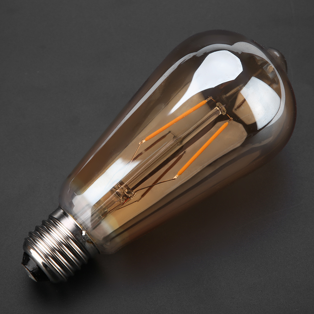 E27 Braune Glas-retro-led-lampe, 2 W, Beleuchtung/dekoration Für Cafés