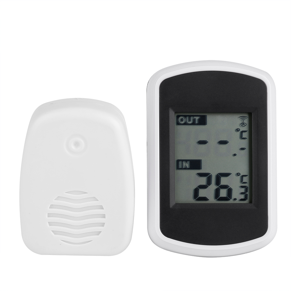 Drahtloser Thermometer-sender + Empfänger Zur Messung Der Innen- Und Außentemperatur Für Zuhause Und Büro