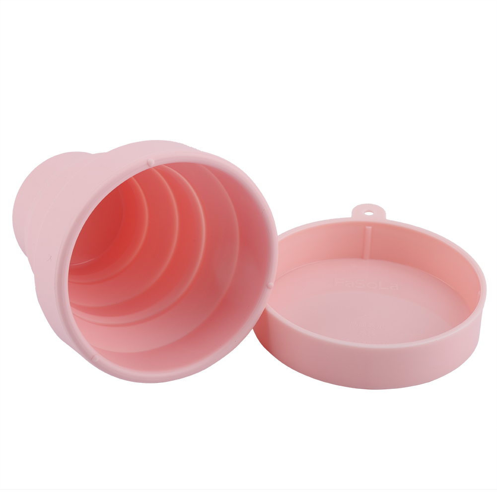 Faltbarer, Tragbarer, Leichter Silikonbecher Mit Deckel Für Wasser Und Kaffee (pink)