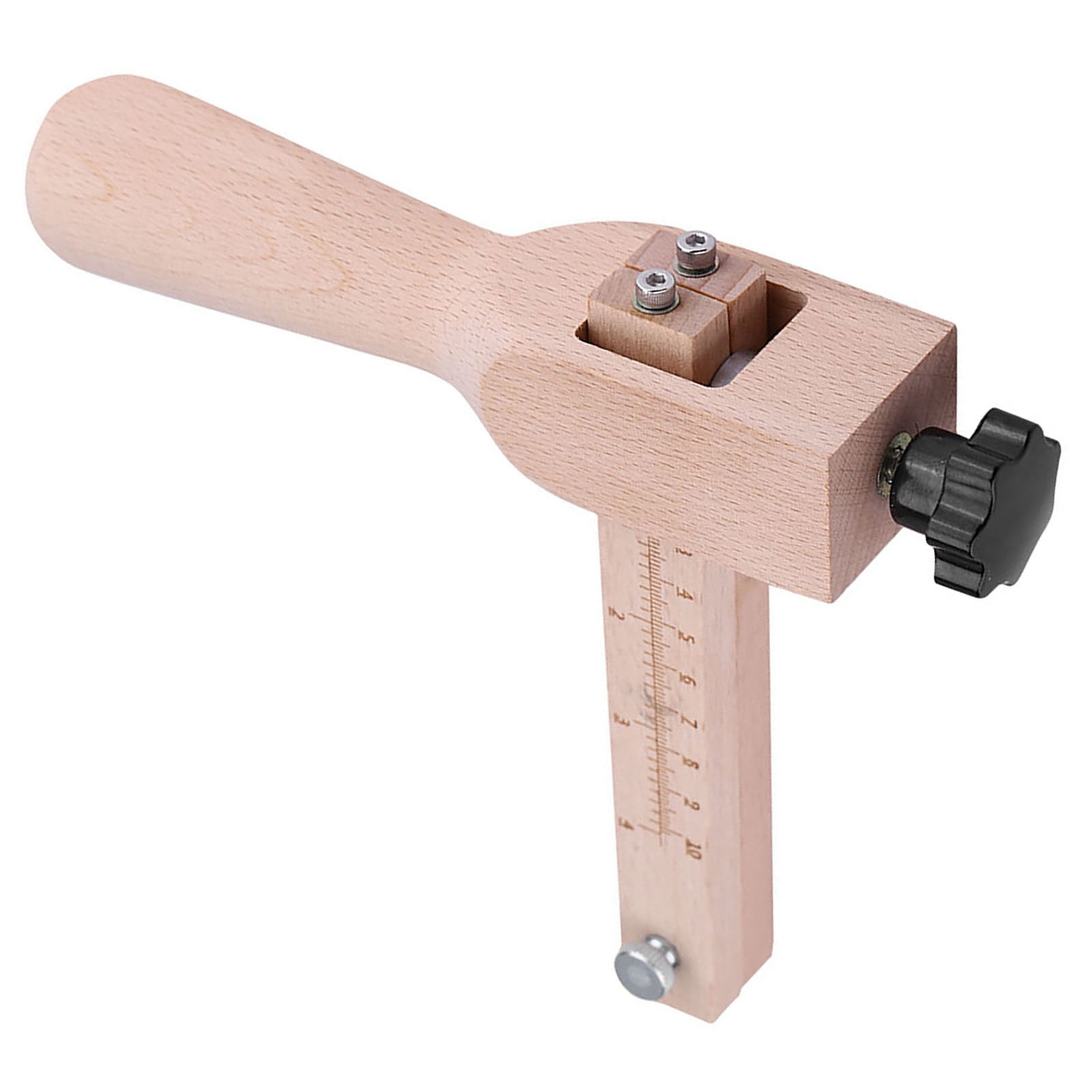 Verstellbares Schneidewerkzeug Aus Holz Und Leder Mit 3 Klingen Für Diy-bastelarbeiten