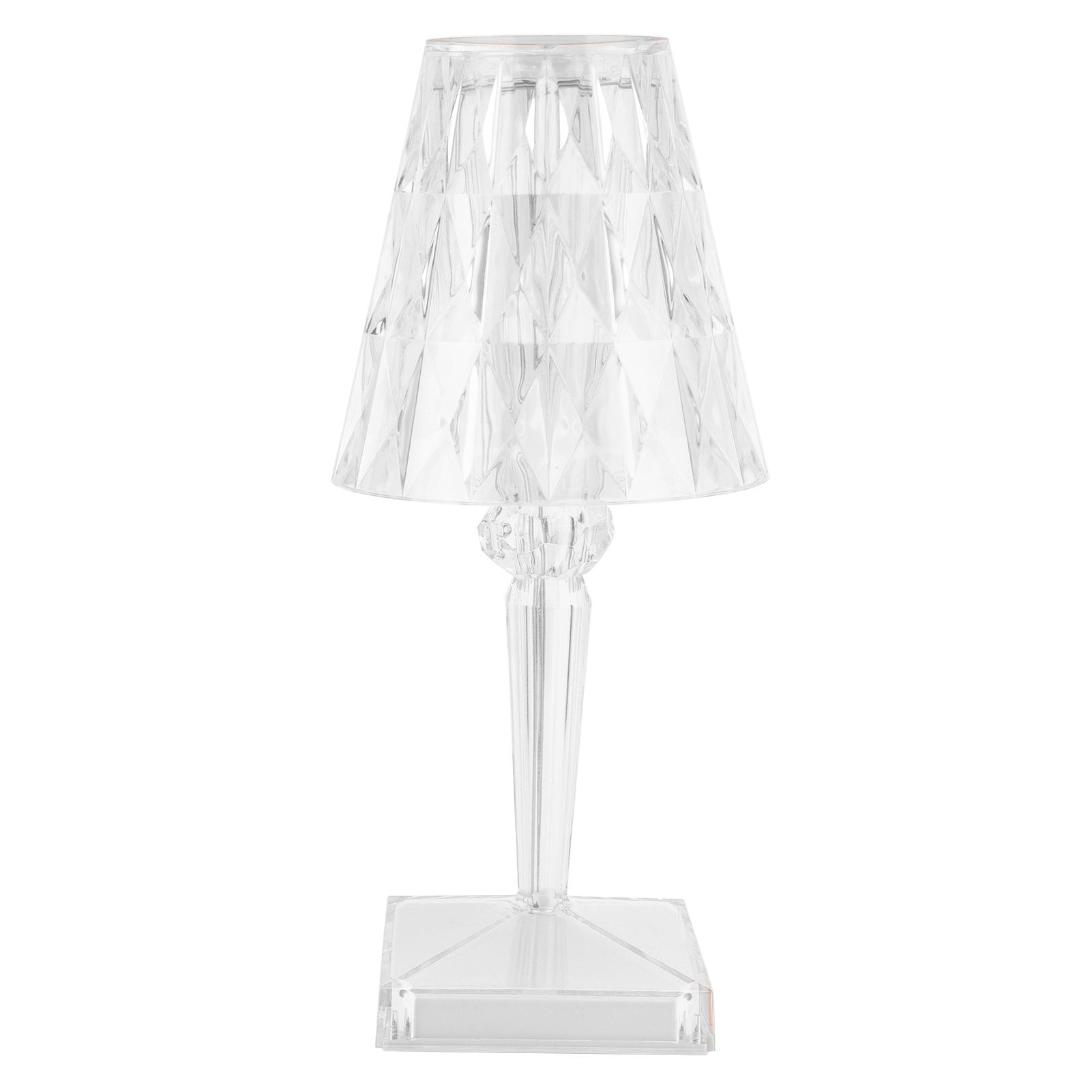 Led-kristall-tischleuchte, Transparentes Prisma, Dimmbar, Usb-ladefunktion, Nachttischleuchte