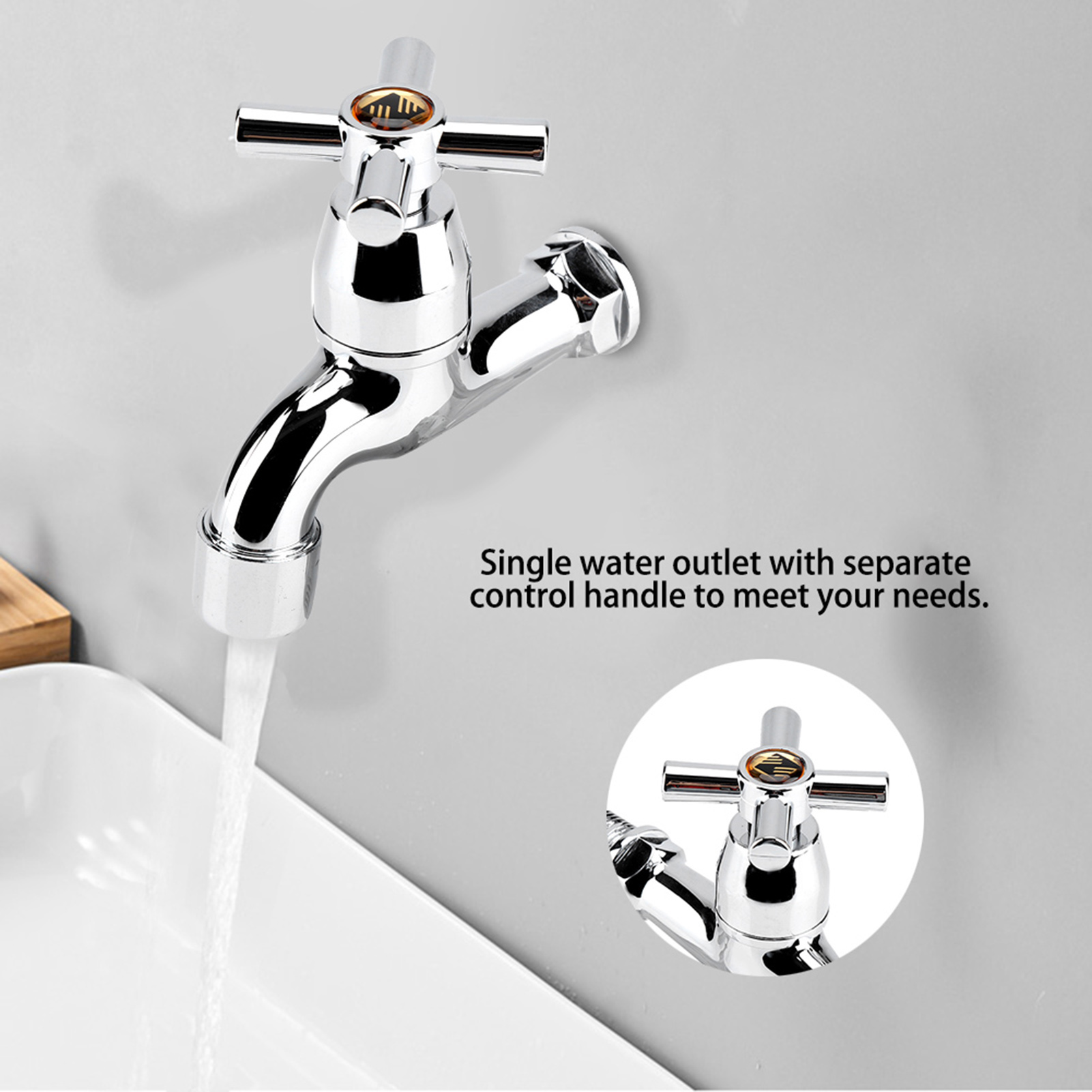 Wasserhahn Für Waschmaschinen Und Waschbecken Aus Kunststoff Mit Einem Auslauf Und Griff Nr. 3