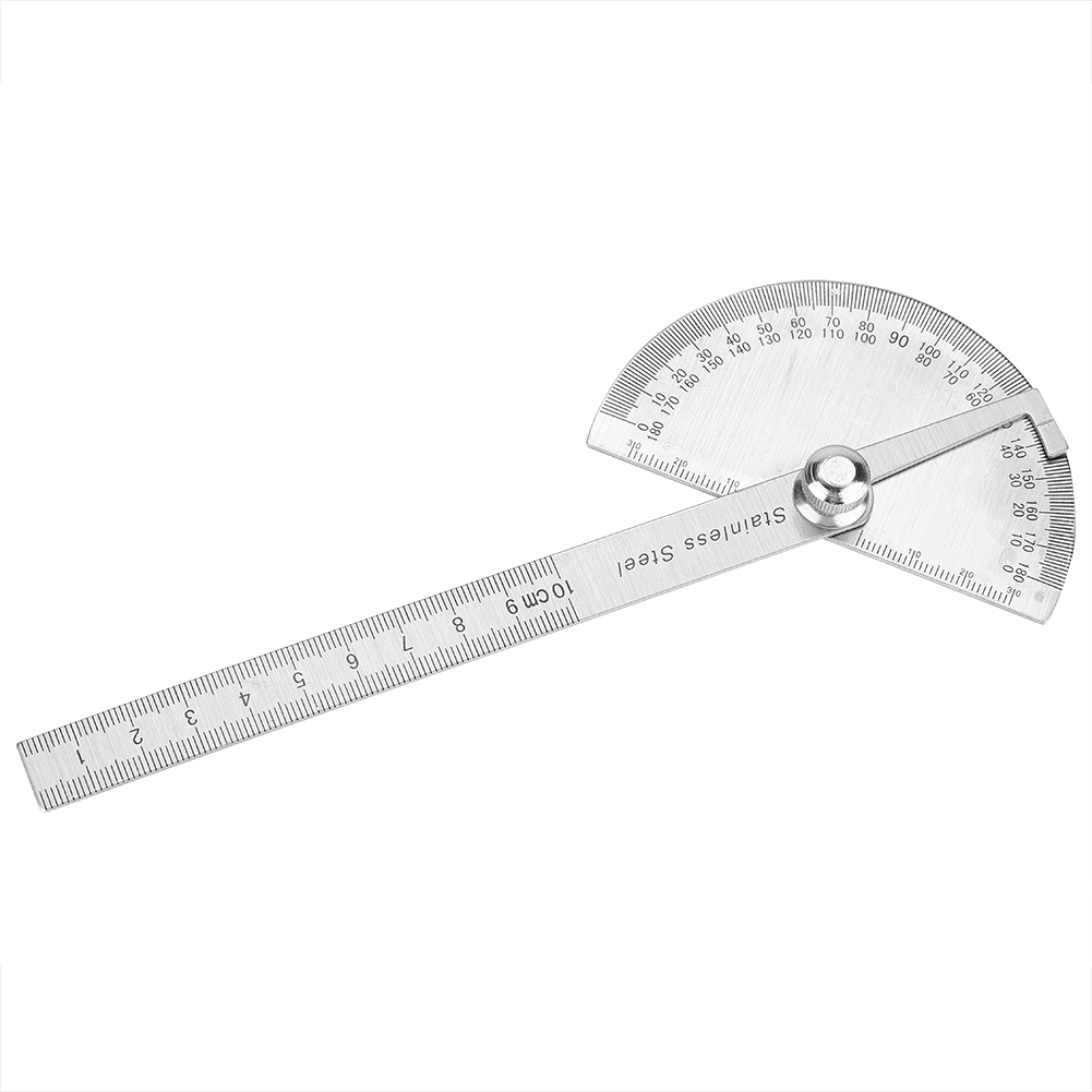 Winkelmesser Aus Edelstahl, 0-180 Grad, Messarm, Drehwinkelmesser