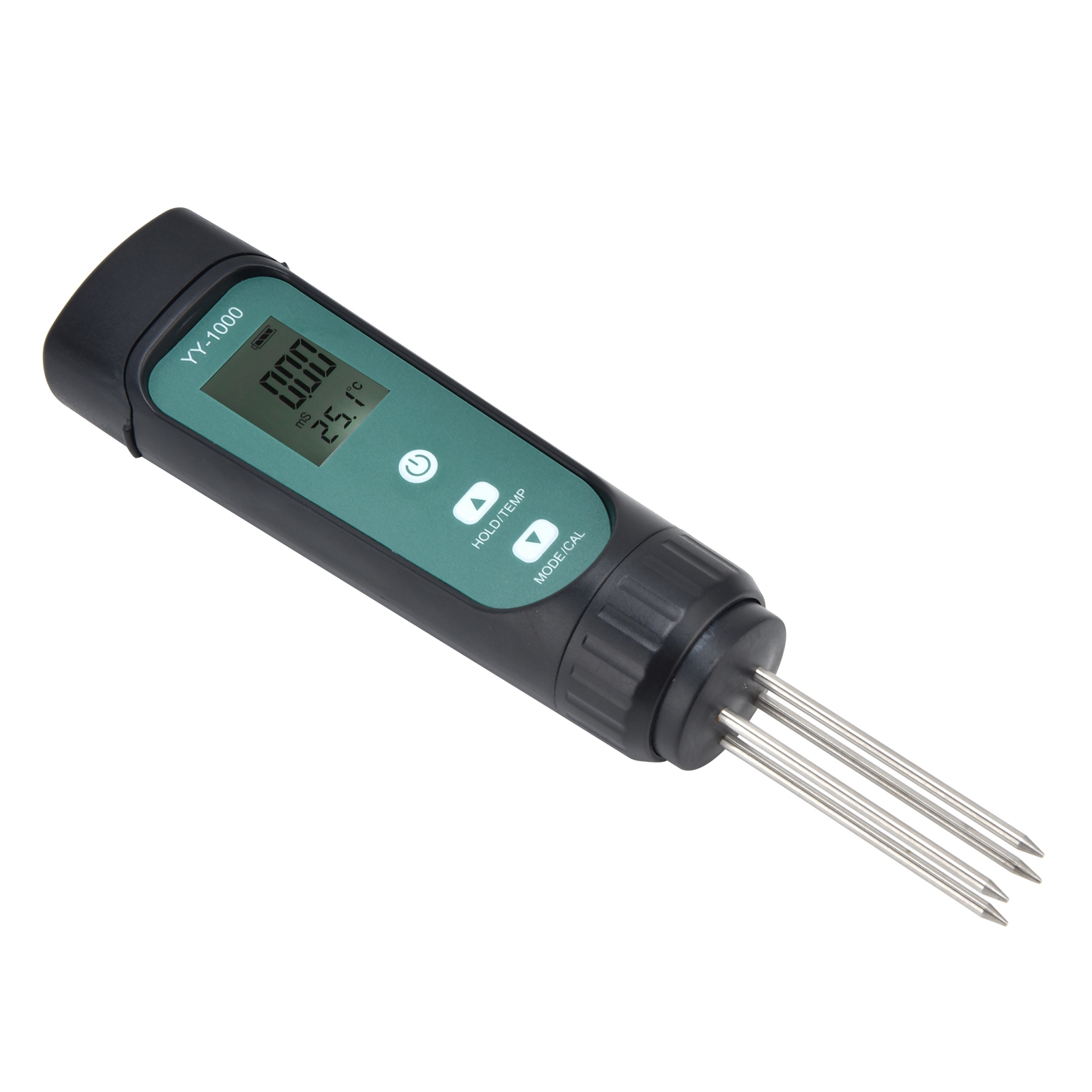 4-poliger Integrierter Sensor Ec+temperatur-feuchtigkeits-bodendetektor-tester-messgerät Für Den Garten (ohne Hintergrundbeleuchtung Yy1000n)