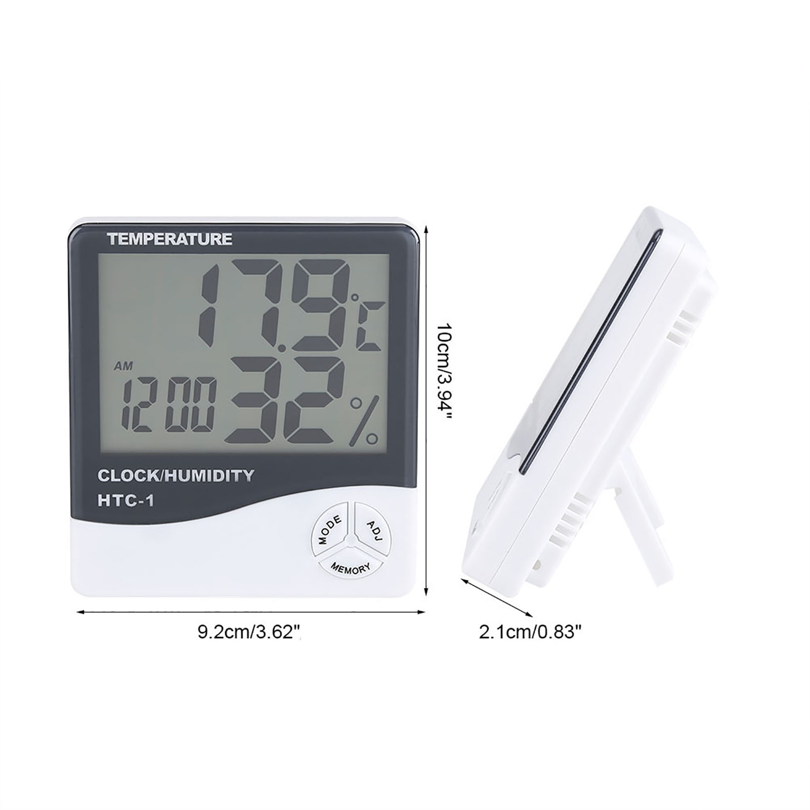 Digitales Lcd-innenthermometer Mit Hygrometer, Temperatur- Und Feuchtigkeitsmesser Sowie Wecker