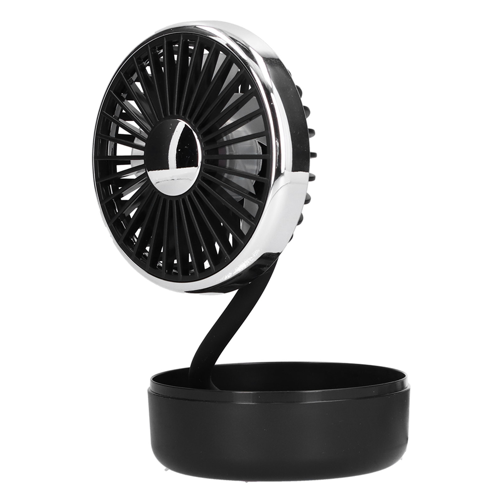Autoventilator, 360° Drehbar, Einseitig, Dreistufig, Usb-betrieben, Schwarz/silber