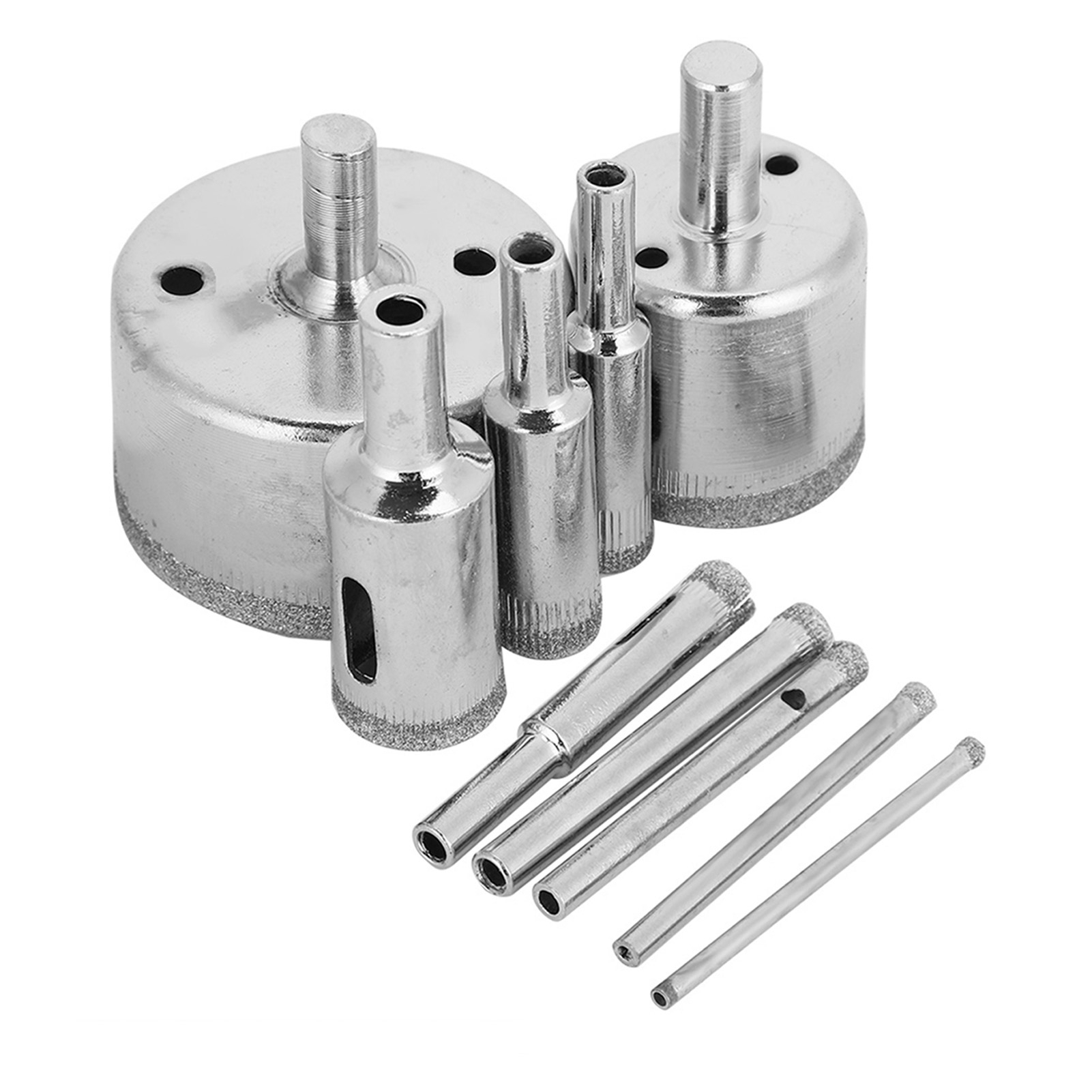 10-teiliges Set Diamantbeschichtete Kernbohrer 3–50 Mm Lochsäge Für Fliesen, Keramik, Glas, Porzellan Und Marmor