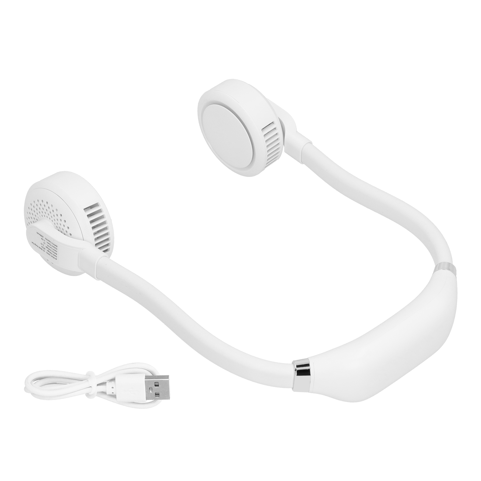 2000mah Nackenventilator, Tragbar, Klein, Usb-ladefunktion, Leiser Elektrischer Ventilator Für Sport Und Zuhause