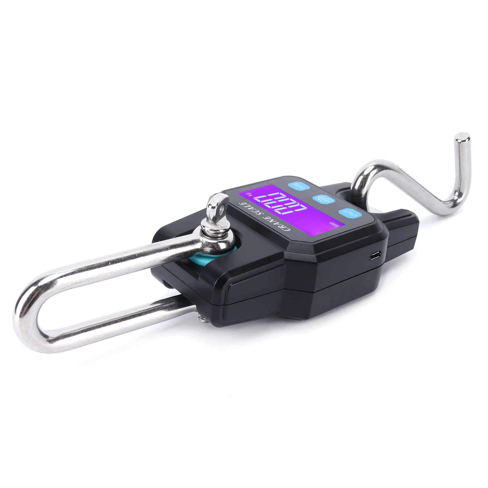 Wh-c06 Wiederaufladbare Digitale Hängewaage Mini-kranwaage Elektronische Hakenwaage Für Zuhause (schwarz)