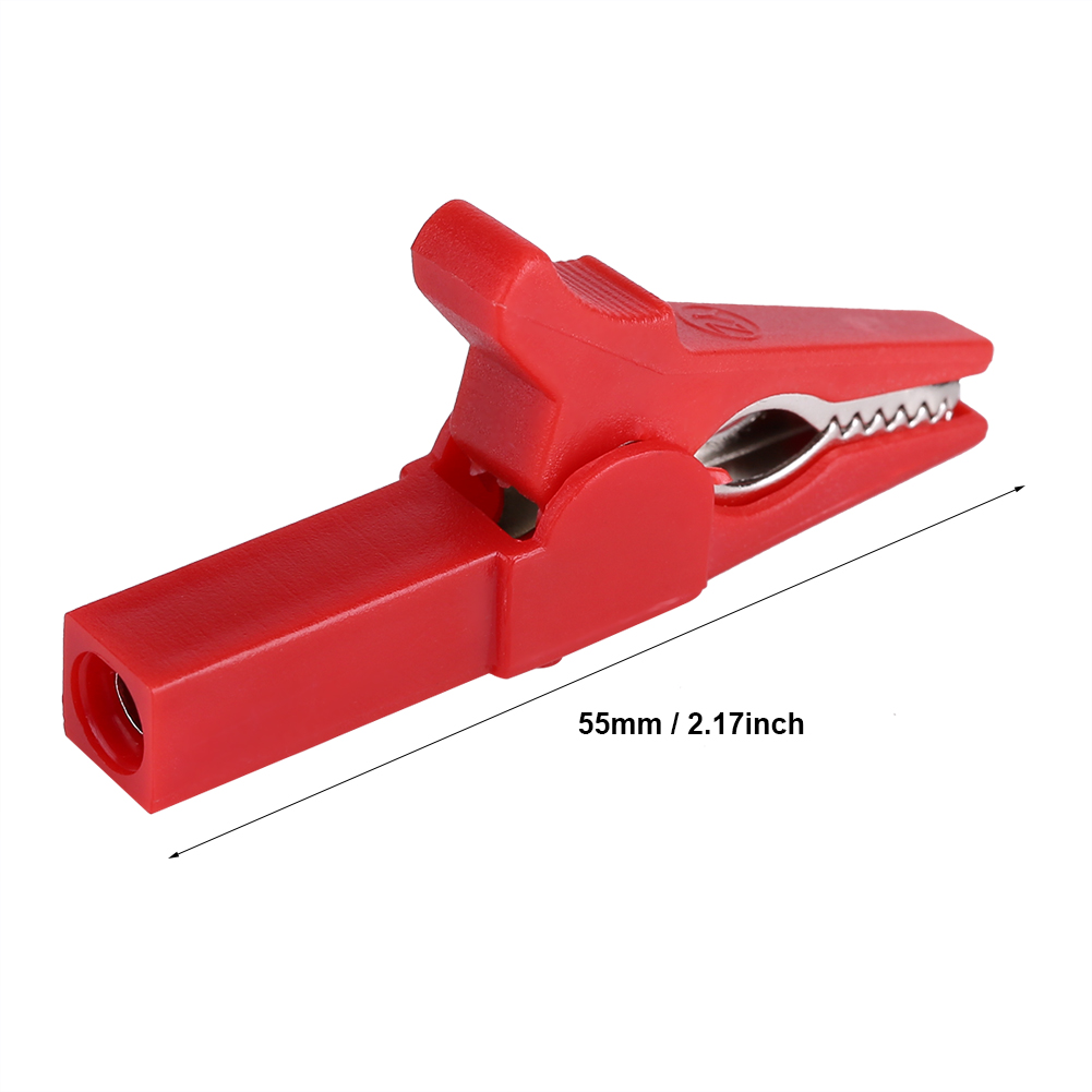Vollisolierte 55-mm-krokodilklemme Zum Testen Von Fahrzeugbatteriekabeln (rot)