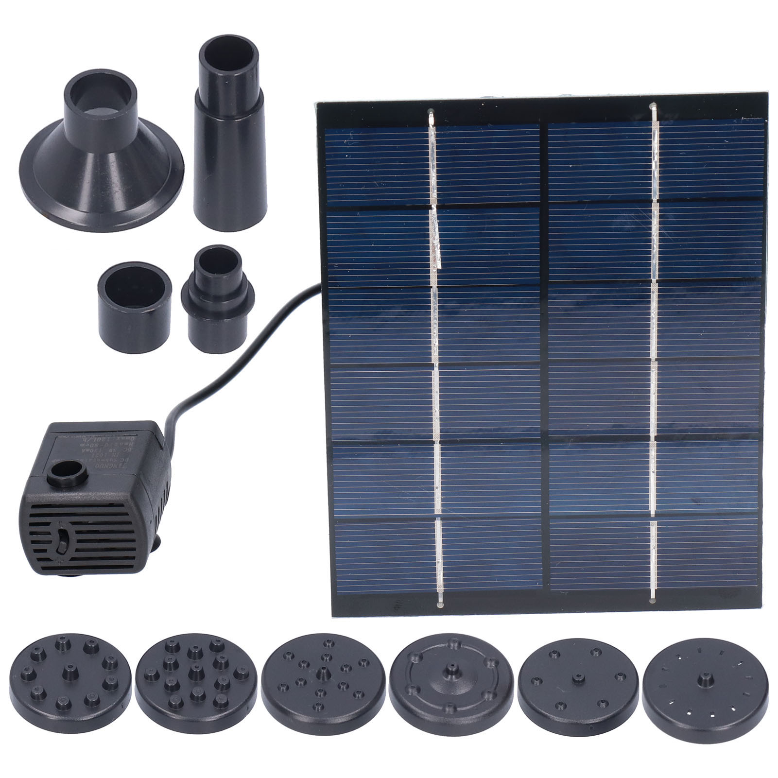 2-watt-solarbrunnen Mit Solarpanel-wasserpumpe, Solarpanel-set Für Die Gartenteichdekoration