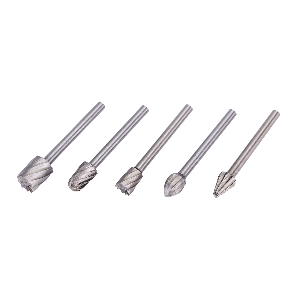 10-teiliges Set Aus Hss-fräsern, Rotationsfeilen Und Schnitzwerkzeugen Für Die Holzbearbeitung, 3 Mm Rundschaft