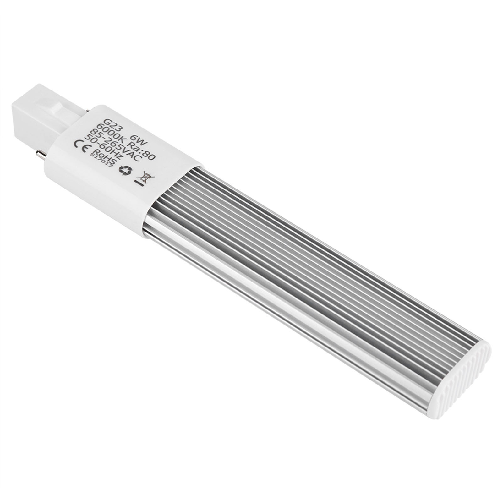 6w 2-pin Led Kompaktlampe, Horizontale Einbauröhre, Leuchtmittel, G23, Kaltweiß