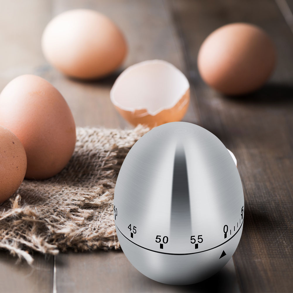 Edelstahl-ei-förmiger Alarm-timer, Küchenhelfer