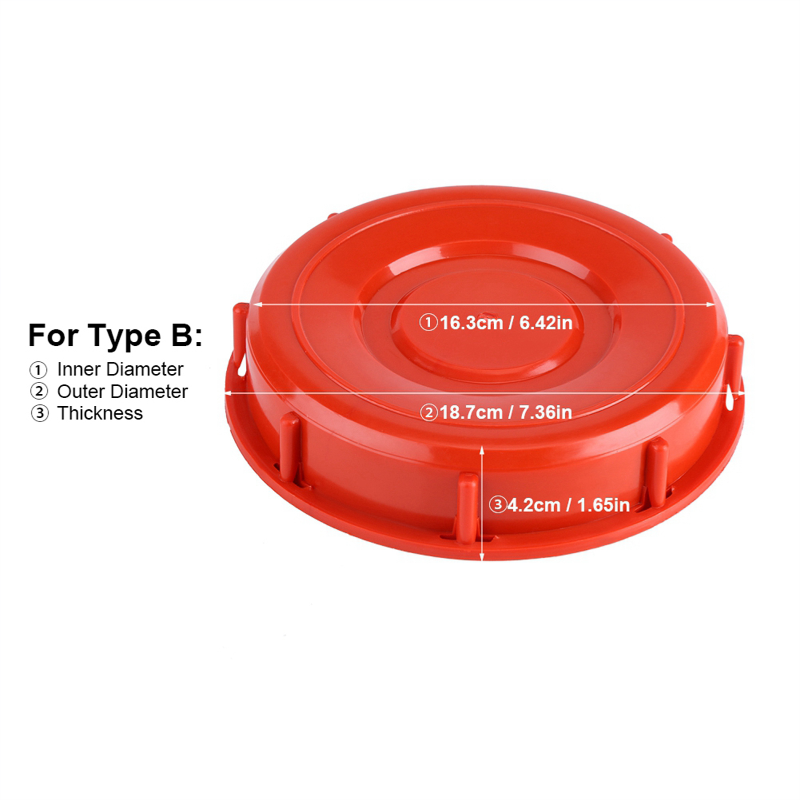 Ibc-tank-anschluss Für Wasserflüssigkeiten, Kunststoffdeckel, Kappenadapter 163 Mm (typ B)