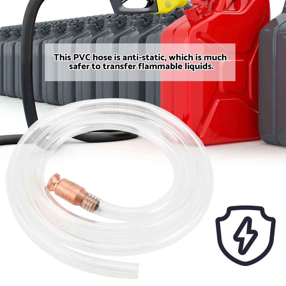 1,8 Meter Langer Antistatischer Pvc-saugschlauch Für Benzin, Kraftstoff Und Wasser, Manuelle Handpumpe Zum Umfüllen Von Flüssigkeiten