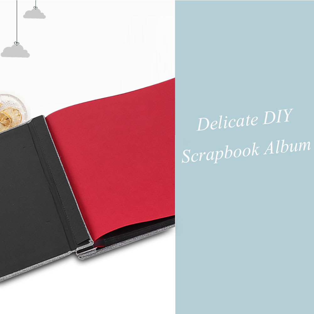Einfacher Leineneinband, Diy-album Mit Selbstklebeverschluss, Scrapbooking, Handgefertigt, Kreatives Bastelprojekt, 20 Seiten 5