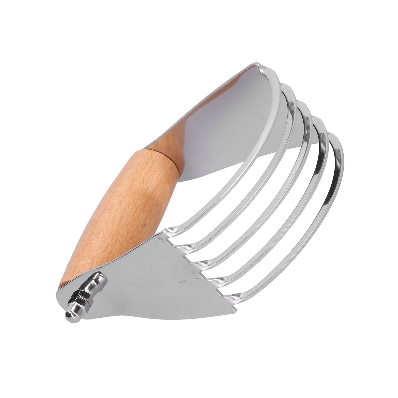 Teigmischer Und Teigschneider Aus Edelstahl, Professioneller Gebäckschneider Mit Robusten Klingen, Farbe: Holz