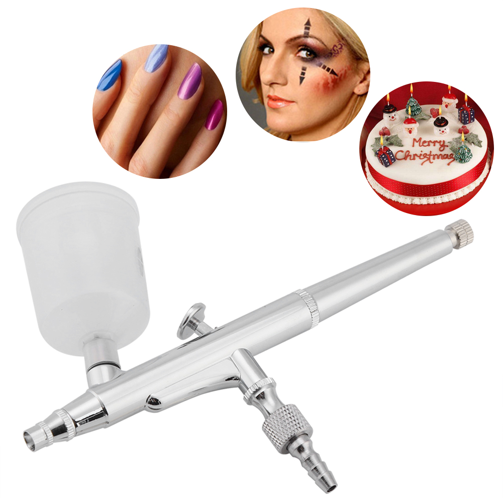 Dual-action-airbrush-set Mit Nadel, Großem Farbbehälter, Spritzpistole, Farb- Und Kunstset (0,5 Mm)