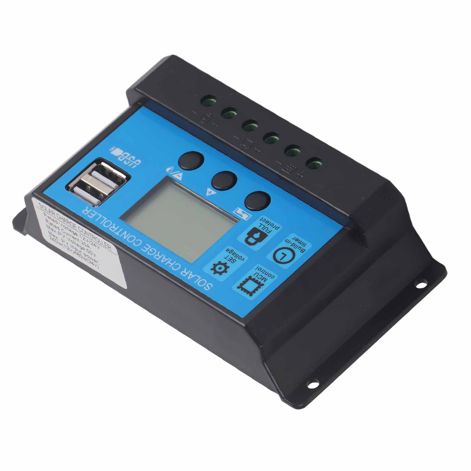 20a 12v 24v 2-wege-mos-solarladeregler Pwm 3-stufiger Batterieregler Solarmodulregler