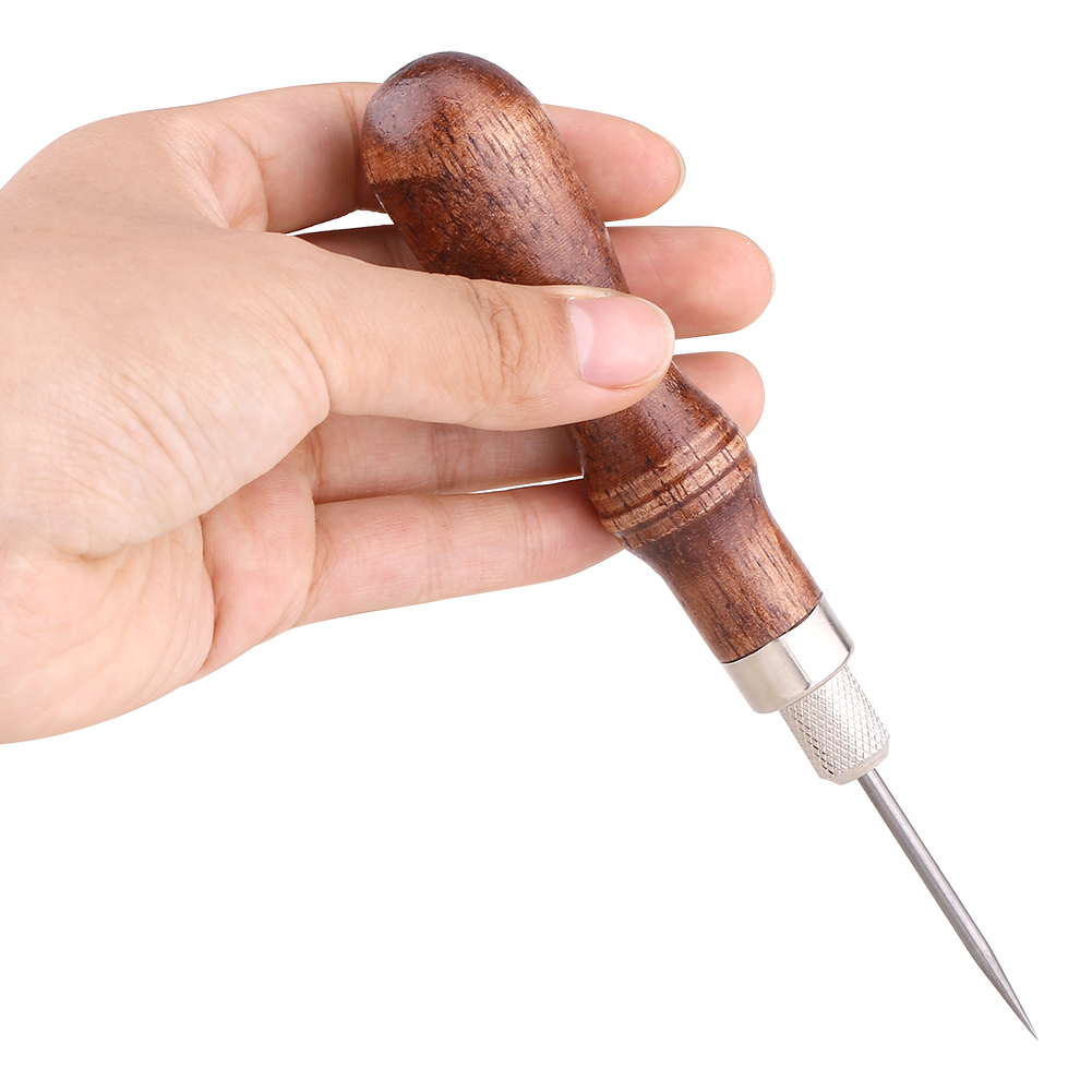 4-in-1-nähahle Mit Holzgriff Für Lederarbeiten Und Diy-lederhandwerk