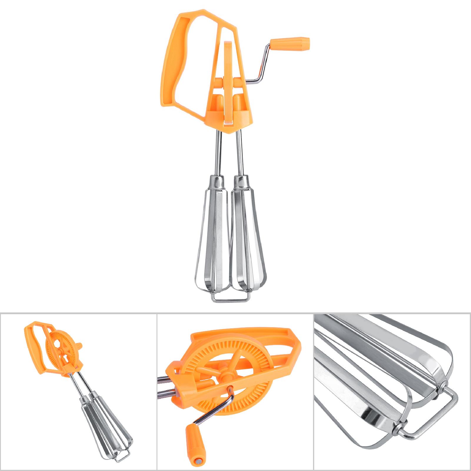Rotierender Handschneebesen Aus Edelstahl, Schneebesen, Rührgerät, Küchenhelfer