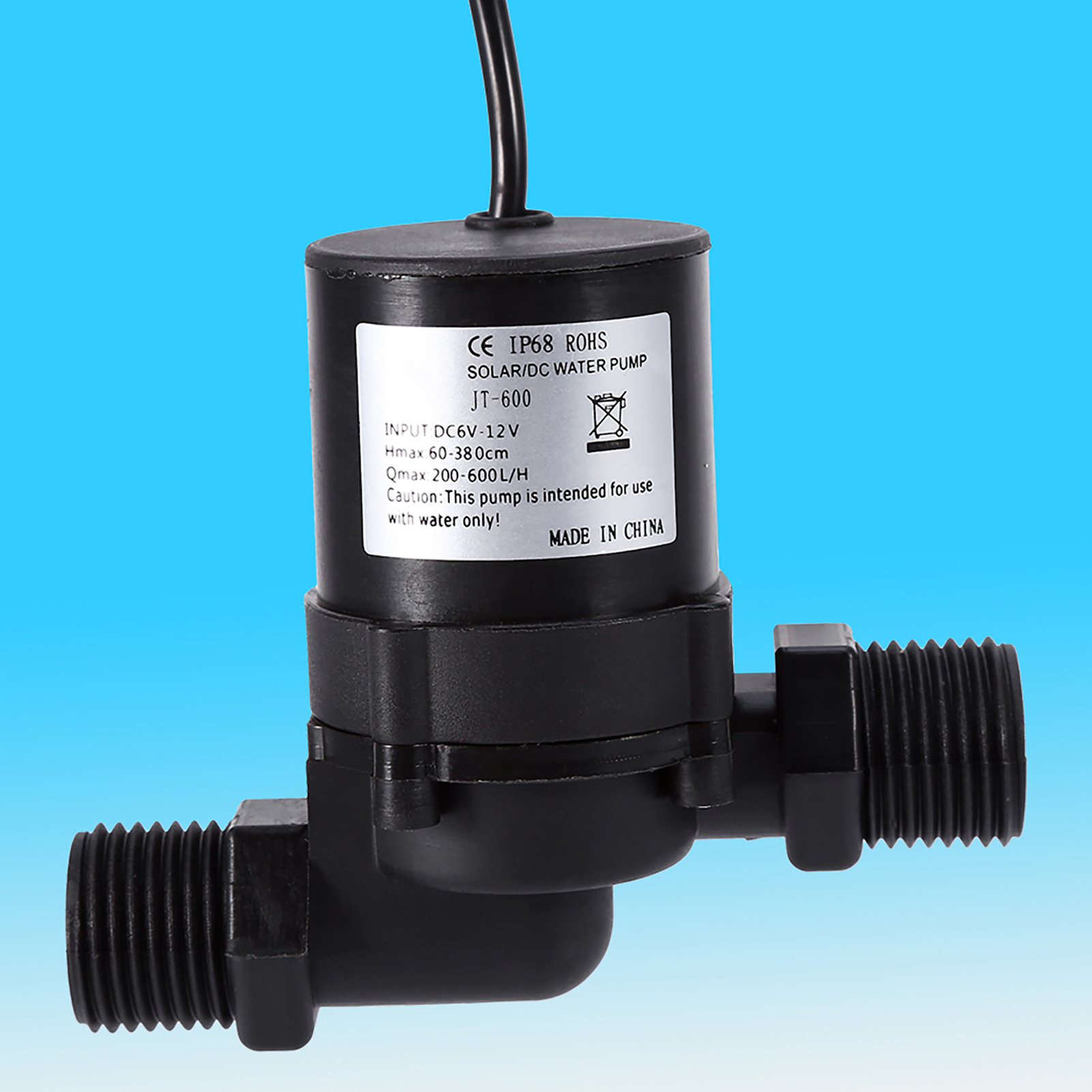12-v-gleichstrom-solar-umwälzpumpe Mit Bürstenlosem Motor, 600 L/h, Ip68-wasserdichter Stecker