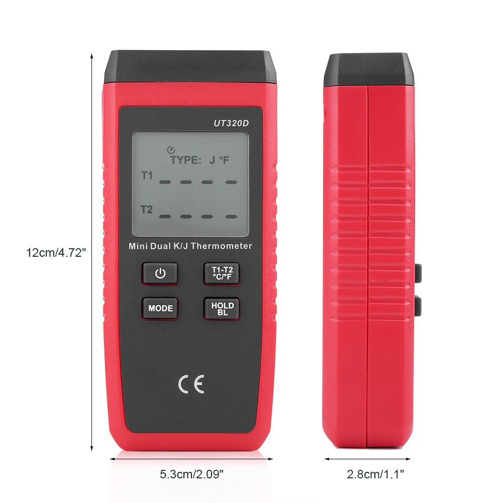 Uni T Mini-digitalthermometer Mit Kontakt-thermoelement (k/j) Und Lcd-anzeige (ut320d)