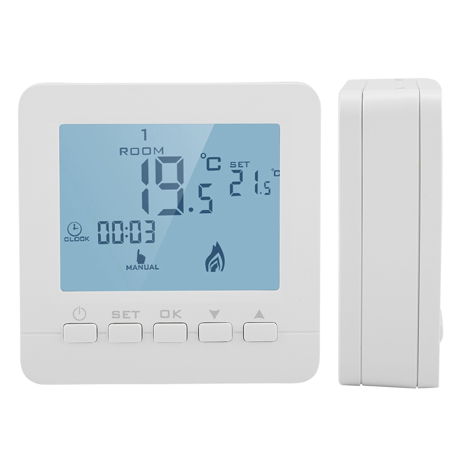Programmierbarer Thermostat Mit Digitalem Lcd-display, Intelligenter Temperaturregler, 5 A