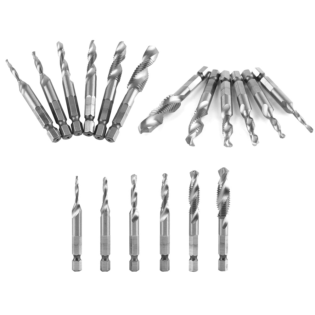 6-teiliges M3-m10 Hss-sechskant-kombinationsgewindebohrer-set (hss4341)