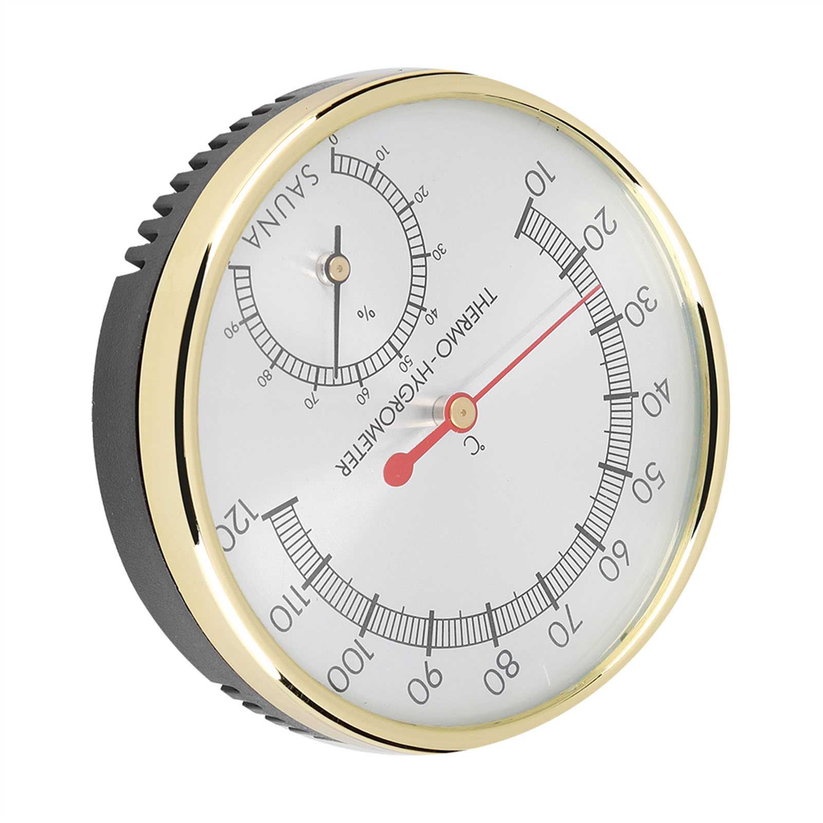Innenthermometer Mit Metallzifferblatt, Hygrometer, Saunazubehör