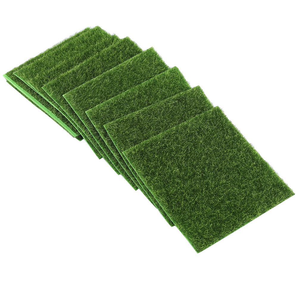 10 Stück Künstliche Rasenmatten, Rasen, Garten, Mikrolandschaft, Dekoration, Heimdekoration