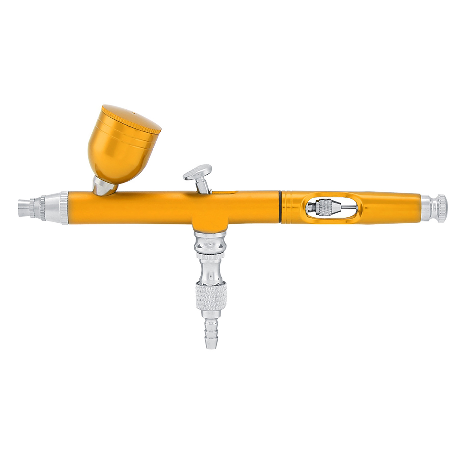 Doppelwirkende Airbrush-pistole Mit Schwerkraftzufuhr, 0,3 Mm, Sprühfarbe, Tattoo-nagelwerkzeug-set (gold)
