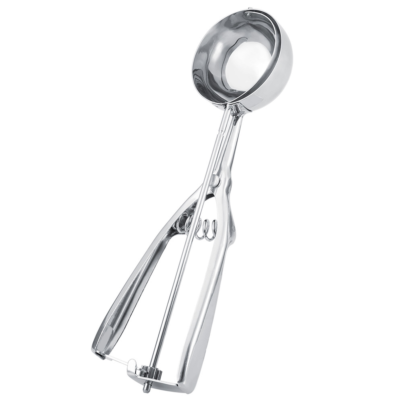 Eisportionierer Aus Edelstahl, Kekslöffel, Eisportionierer Mit Auslöser (6 Cm Durchmesser)