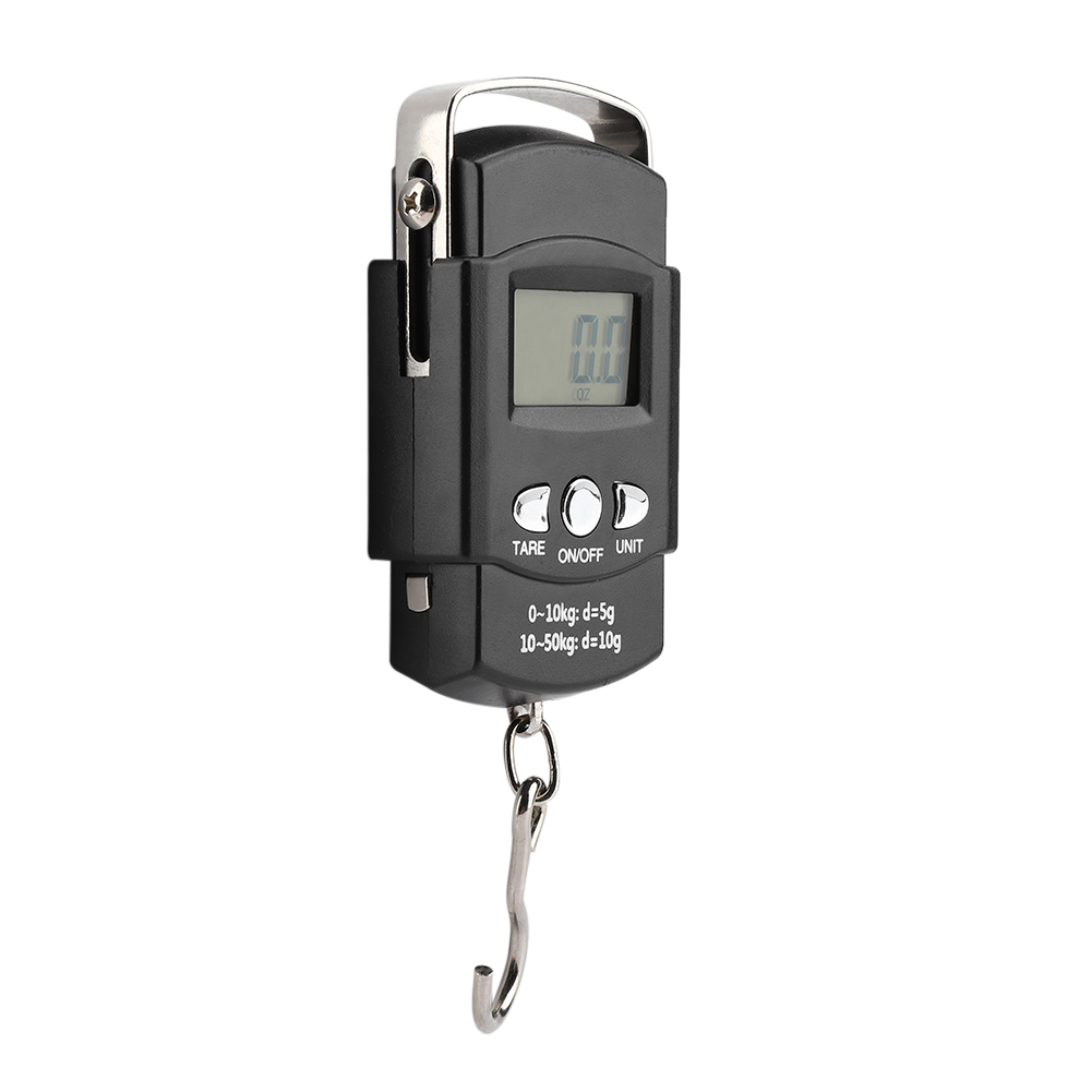 Tragbare Elektronische 50-kg-digitalwaage Mit Lcd-display Und Maßbandhaken