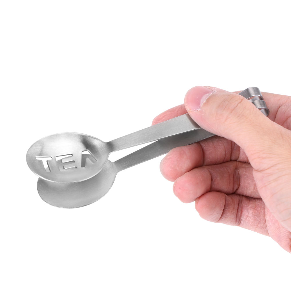 Stück Mini-teebeutelzange Aus Edelstahl, Rund, Zum Ausdrücken Von Teebeuteln, Kräutergriff, Küchenhelfer