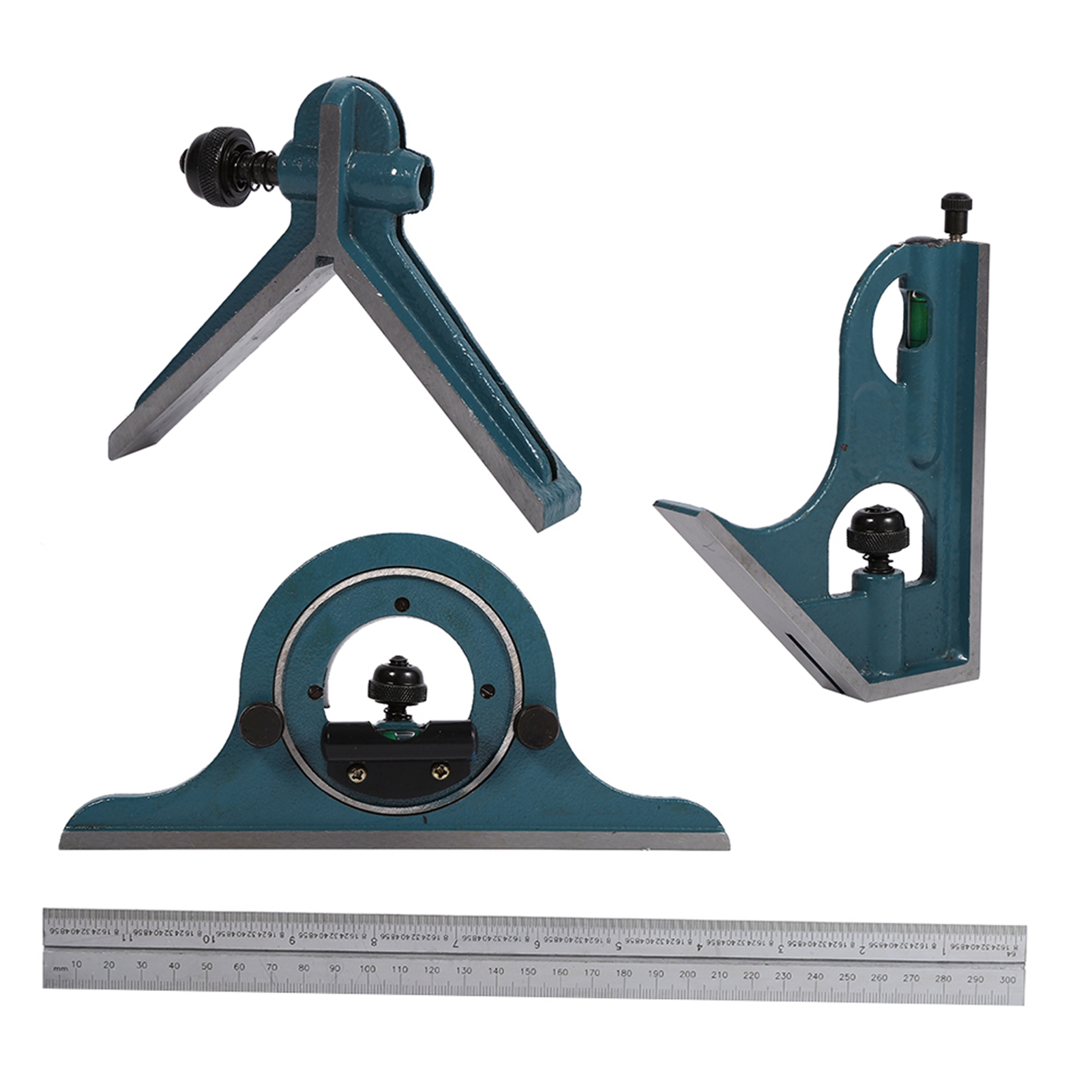 1x Edelstahl Universal-winkelmesser-set (180°)