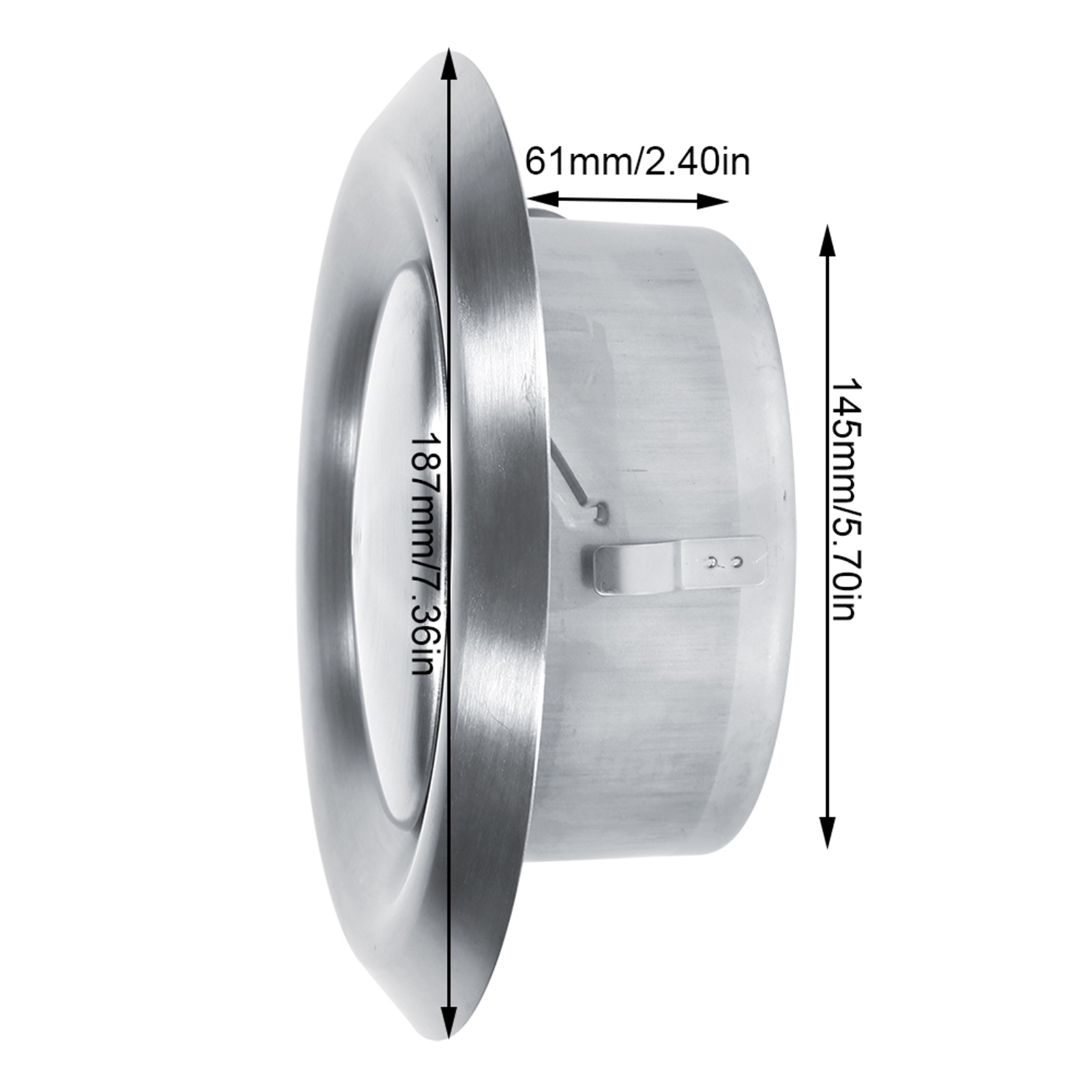 Verstellbare Runde Lüftungsabdeckung Aus Edelstahl Für Wand Und Decke (150 Mm)