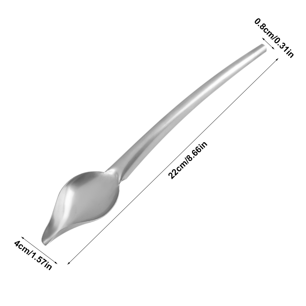 Saucenlöffel Aus Edelstahl, Ideal Zum Anrichten Von Desserts Und Speisen, Zum Dekorieren Von Tellern, Design L