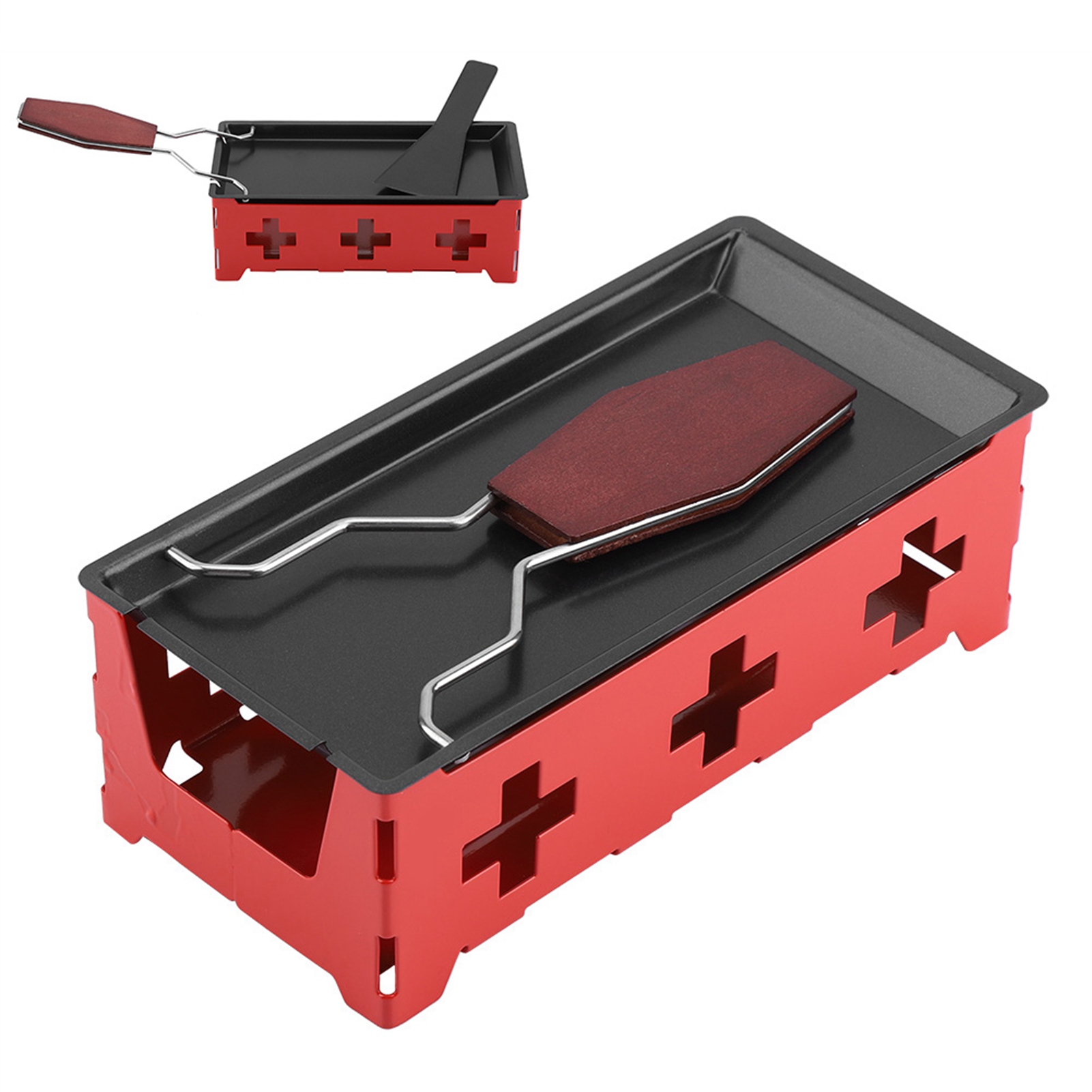 Tragbarer Raclette-rotor Mit Antihaftbeschichtung, Backblech, Herd-set, Grillwerkzeug Für Die Heimische Küche