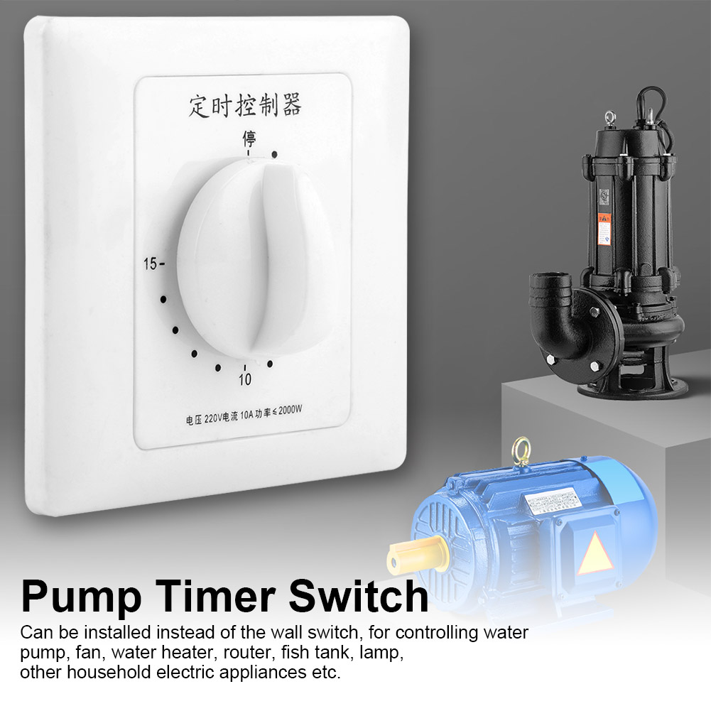 220v 15-minuten-wasserpumpen-timer, Mechanischer Countdown, Intelligenter Zeitschalter Für Den Innenbereich