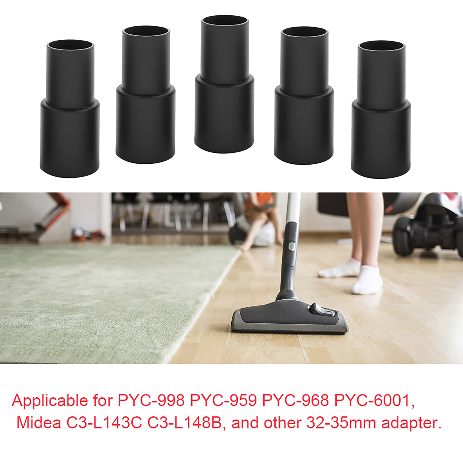 5-teiliges Set Staubsaugerschlauchadapter-konverterteile Zubehör Für 32 Mm Auf 35 Mm