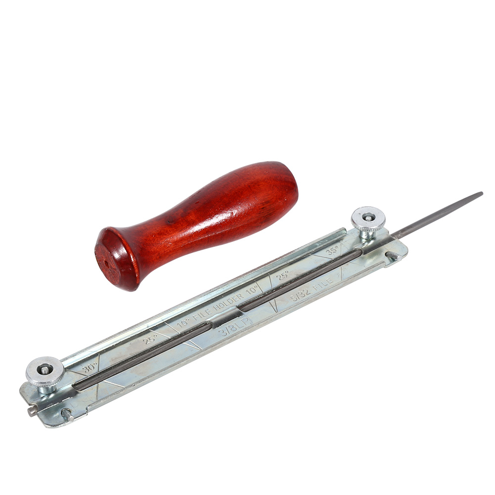 1x Kettensägen-kettenfeile & Schärfset Mit Holzhalter (4,0 Mm)